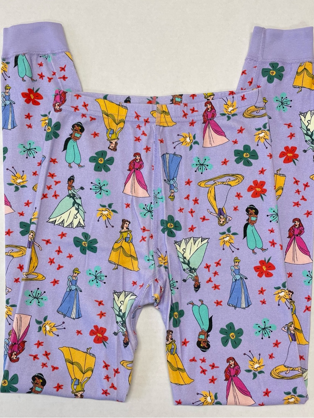Hanna Andersson Disney Princesses Purple Pajama Pants Organic Cotton Girls 12